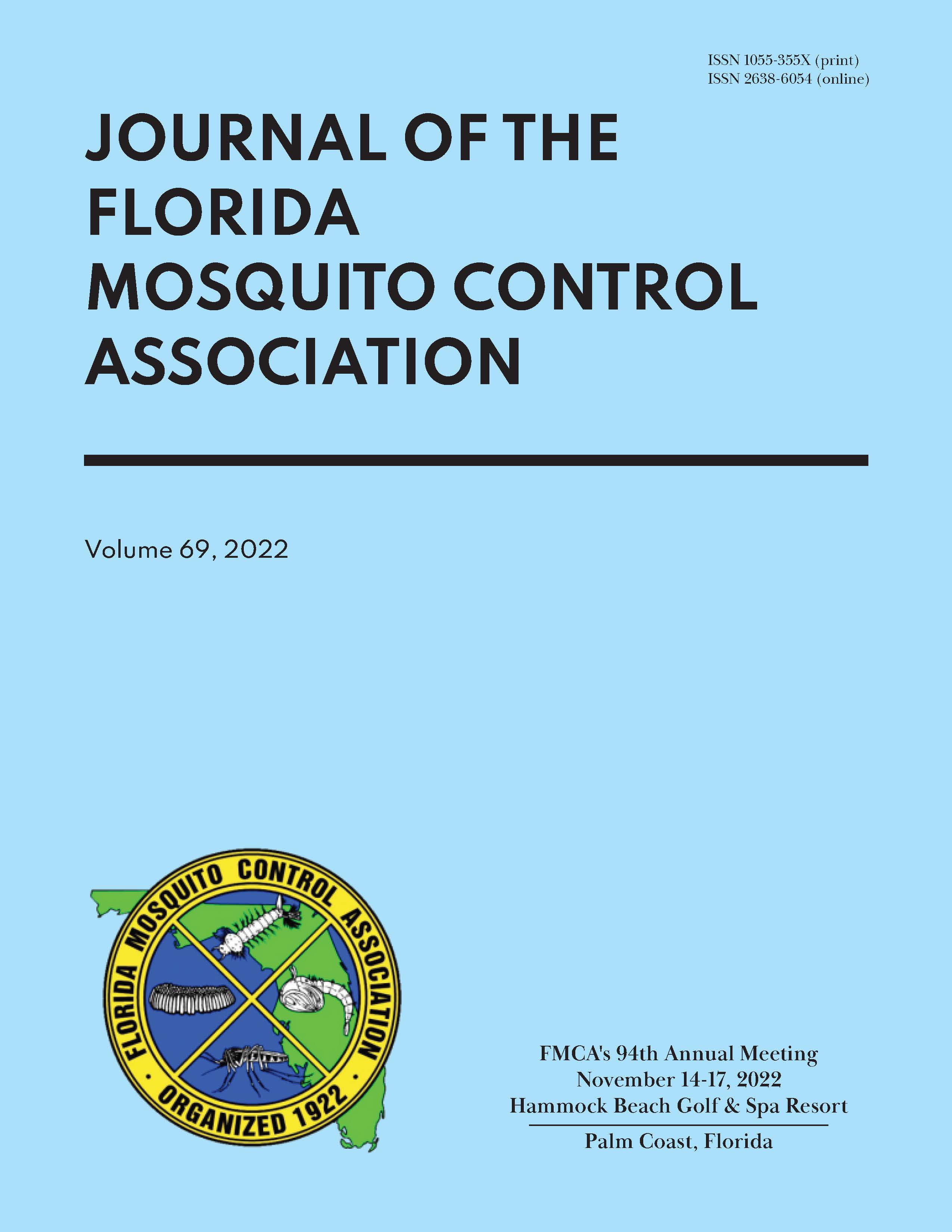 					View Vol. 69 No. 1 (2022): Journal of the Florida Mosquito Control Association
				