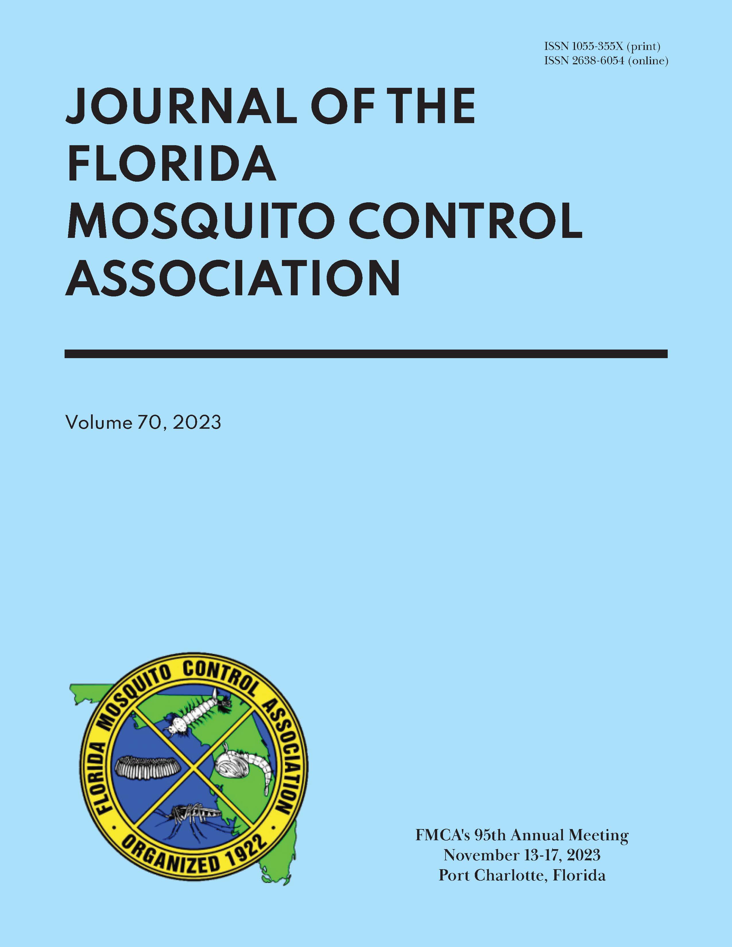 					View Vol. 70 No. 1 (2023): Journal of the Florida Mosquito Control Association
				