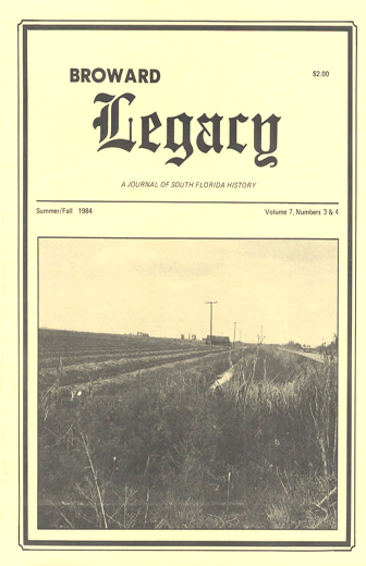 					View Vol. 7 No. 3-4 (1984): Broward Legacy
				