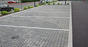 photo of permeable pavement parking spaces