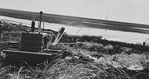 Farm equipment at a rice paddy. Photos from the Smathers Archives.