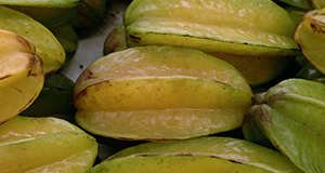 A close-up photo of carambola fruit.