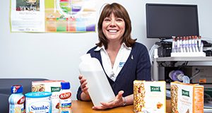 photo of the author posing with fiber and food