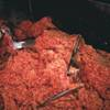 USDA inspection of beef grinding operation.