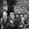 Sir Robert Walpole in the House of Commons, circa 1700s.