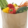 Una bolsa de verduras.