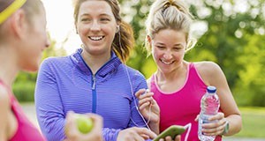 A group of women ready to exercise