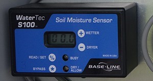 An example of a soil moisture sensor control panel.