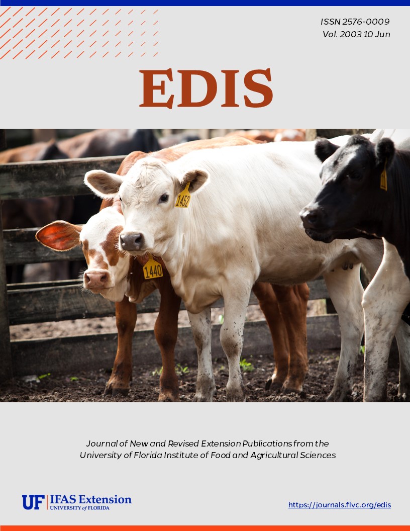 EDIS Cover Volume 2003 Number 10 dairy cattle image