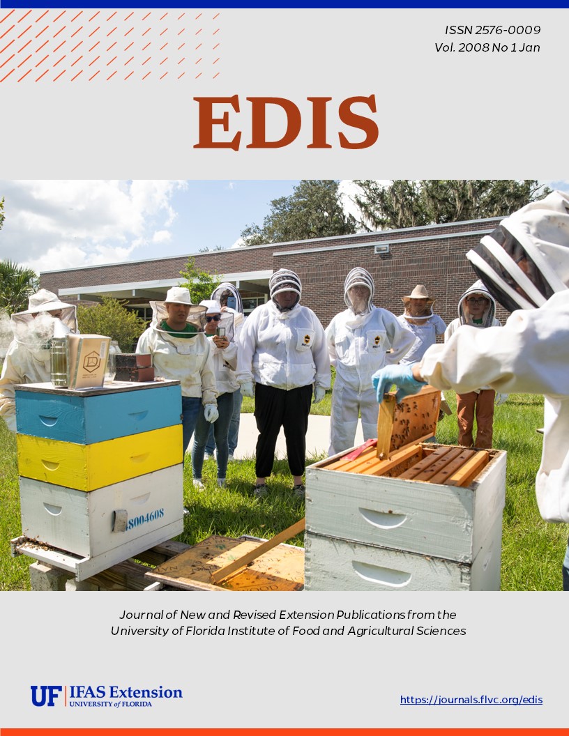 EDIS Cover Volume 2008 Number 1 honey bee image