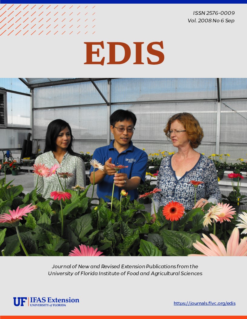 EDIS Cover Volume 2008 Number 6 Gerbera and researchers image cover