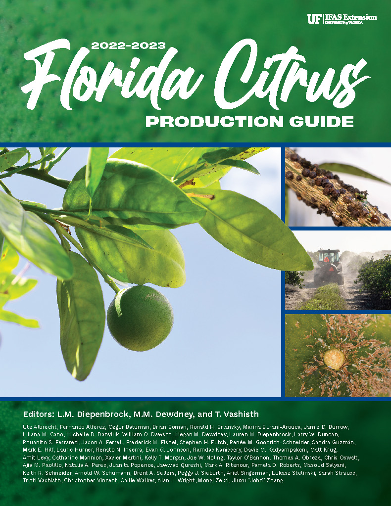 Cover of the Florida Citrus Production Guide 2022-2023.