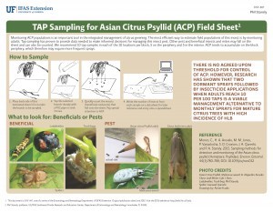 TAP Sampling for Asian Citrus Psyllid (ACP) Field Sheet Page 1
