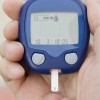 A blood glucose meter (or glucometer)