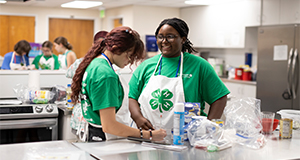 4-H youth participating in a cooking workshop at 4-H University. Photo taken 07-26-22. UF/IFAS Photo by Tyler Jones.