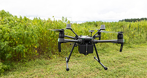 Drone in flight. Photo taken 08-24-22. UF/IFAS Photo by Cat Wofford.