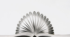 A book with its pages folded to look like a flower. 2/13/2008. UF/IFAS Photo: Thomas Wright. UF/IFAS File Photo.