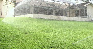 Gear-driven rotor irrigation heads. Credit: Bernard Cardenas, UF/IFAS.